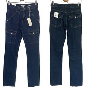 FOREVER 21 Utility Mid Rise Bootcut Jean